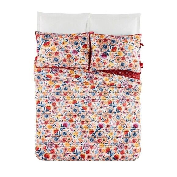 Pioneer Woman Fluttering Fancies Velvet Reversible Heavyweight Standard Sham Set - Picture 4 of 5